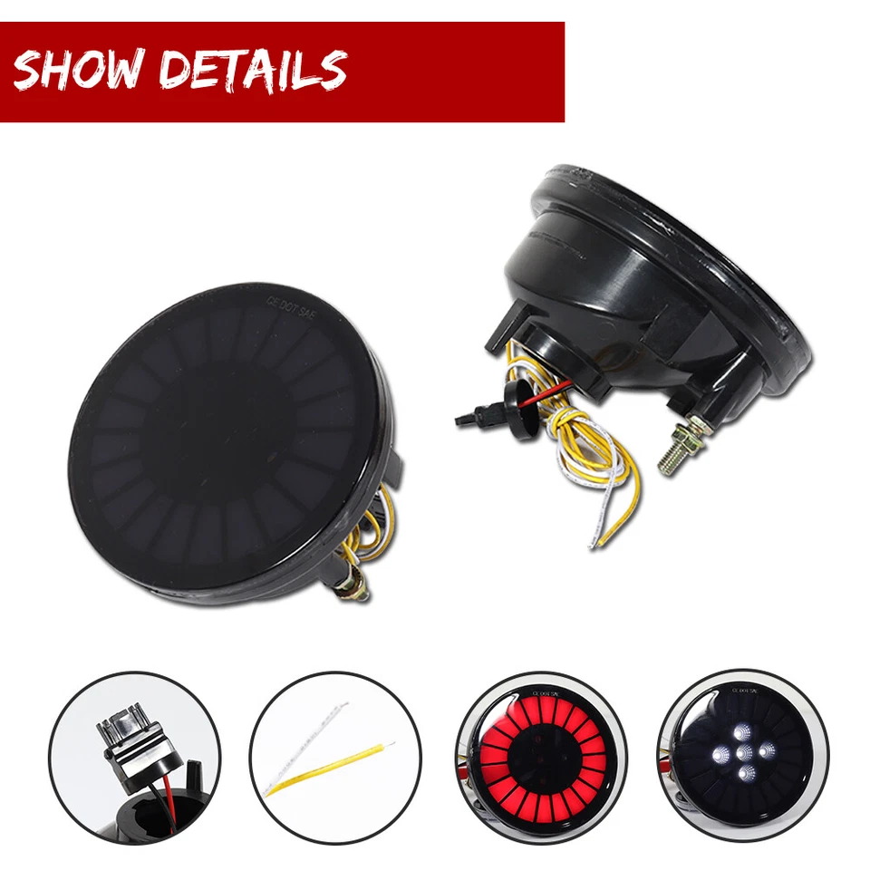 Par de luces traseras ahumadas para 02-09 GMC Envoy 06-09 Pontiac Solstice Foto 4 de 4