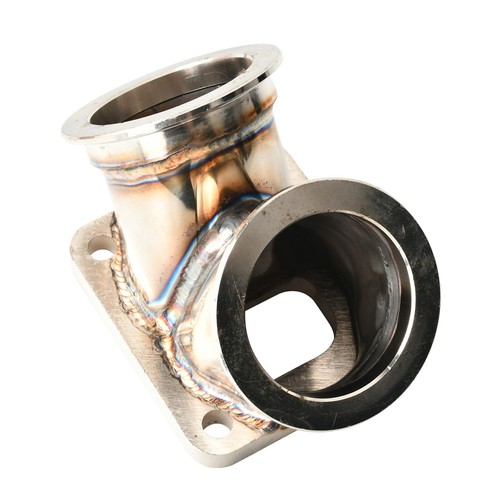 Turbo T4 Twin Scroll to Dual 2.5" V-band Flange Stainless Steel Y Elbow Adapter - Picture 3 of 8