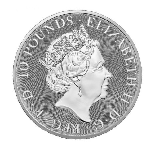 2022 10 oz Tudor's LION OF ENGLAND 9999 Fine Silver- ✅ IN-HAND ✅ FAST SHIPPING! - Picture 2 of 3