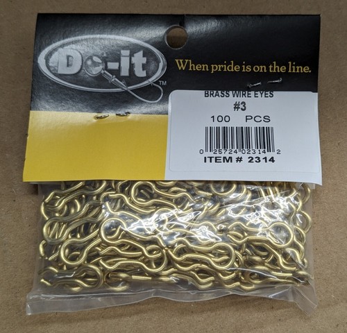 Do-It Brass Wire Eyes #3 (100 Count) - 第 1/2 張圖片