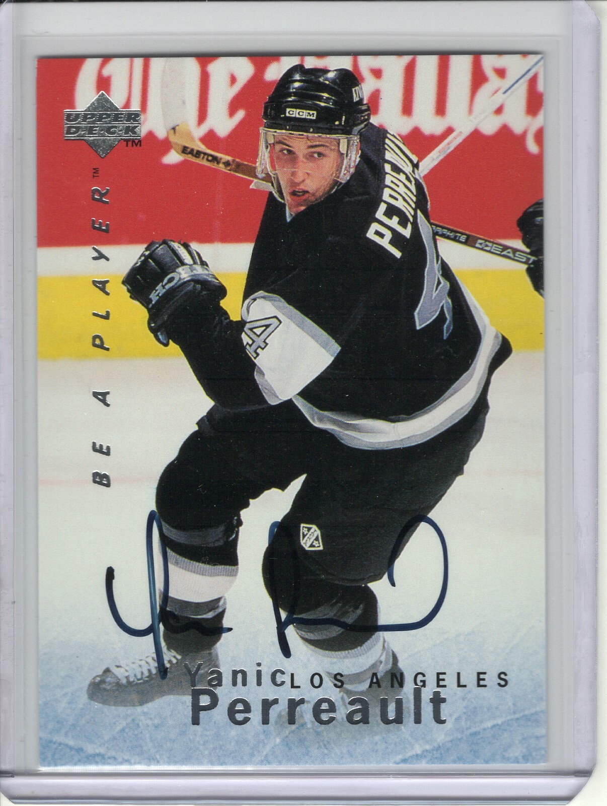 1995-96 UPPER DECK BE A PLAYER YANIC PERREAULT AUTO #S150
