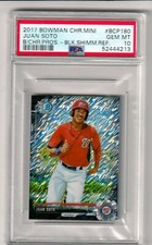 JUAN SOTO - 2017 BOWMAN CHROME MINI - BLACK SHIMMER REFRACTOR -- PSA GEM MINT 10
