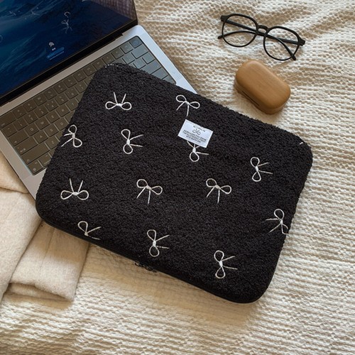 Women Bowknot Butterfly Laptop Computer Sleeve Bag For Macbook For Lenovo - Afbeelding 10 van 16