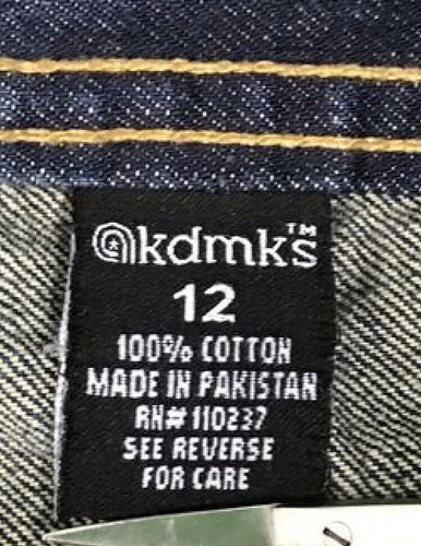 Akademiks Women's Blue Denim Jeans Casual Designed Pockets 100% Cotton Sz 12 - Picture 11 of 12