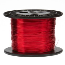 17 AWG Gauge Enameled Copper Magnet Wire 5.0 lbs 797' Length 0.0469" 155C Red