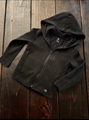 GapFit Kids Girls Black Zip Up Hooded Jacket Size XS (4-5) - Picture 3 of 5