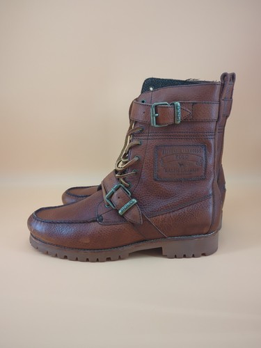 Ralph Lauren RADBOURNE Tan Ranger Leather Boots Men 9.5D 9.5 Excellent Condition - Picture 8 of 16