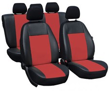Premium Universal Sitzbezüge Kunstleder Rot für Seat LEON (1P1)