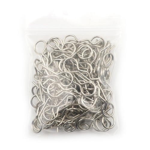 100pcs Stainless Steel Body Clips Pin Shell For 1/10 1/16 RC CAR HSP -,x - Picture 8 of 8