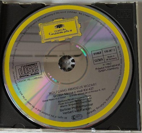 USED KARAJAN Mozart Grosse Messe C-Mol Hendricks JAPAN  GOLD CD  - Picture 15 of 24