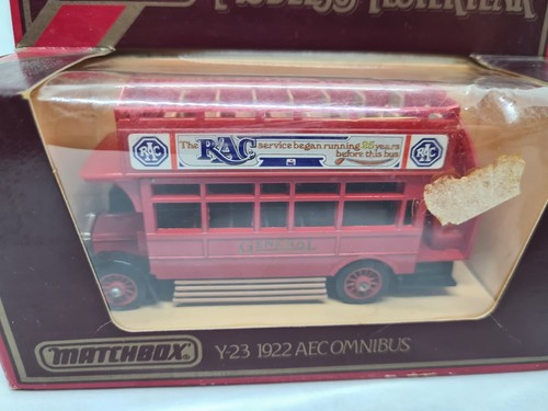 MATCHBOX Y-23 1922 AEC OMNIBUS RAC MODELS OF YESTERYEAR SCALE 1:72 New Vintage - Picture 2 of 7