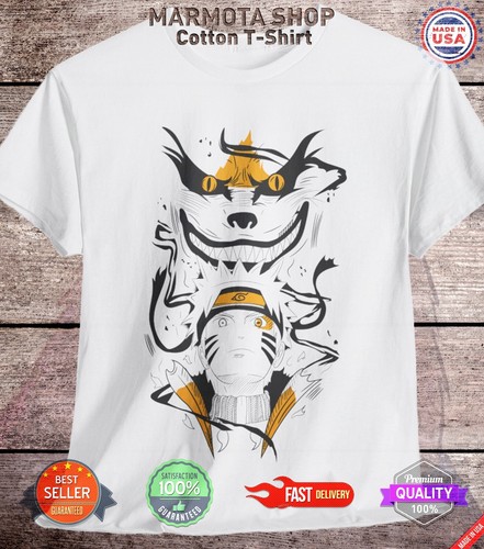 Naruto Shirt Uzumaki Anime Kurama Unisex Tee T-Shirt All Sizes Unisex Soft Ninja - Picture 1 of 35