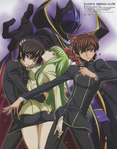 póster promocional Code geass Melancholy of Haruhi Suzumiya anime Lelouch Suzaku C.C. - Imagen 2 de 2