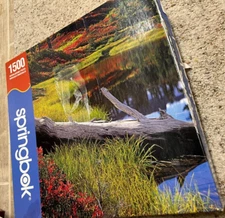 Springbok Nature Paisible 1500 Piece Jigsaw Puzzle Open Box Landscape Foliage