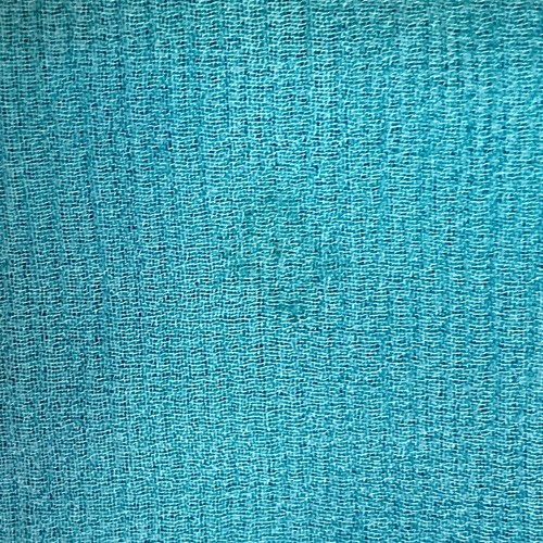 vtg BLUE Silk Chiffon neck WRAP SHAWL SCARF Pleated Velvet bow 72 x 17 statement - Picture 10 of 11