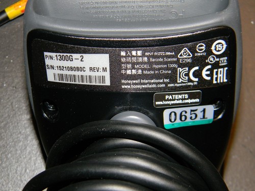 Honeywell Hyperion 1300G-2 Barcode-Scanner, Honeywell CBL-500-300-S00 USB-Kabel - Bild 2 von 5