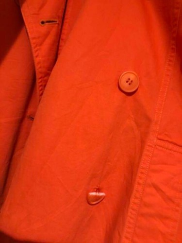 Burberry Old Tag Made in England Rare Color Orange Trench Coat - Picture 2 of 9