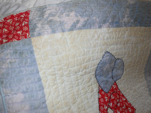 Vintage Sun Bonnet Sue Quilt 60s 70s Handmade Quilted 72" x 72" Cutter Craft - Picture 7 of 22