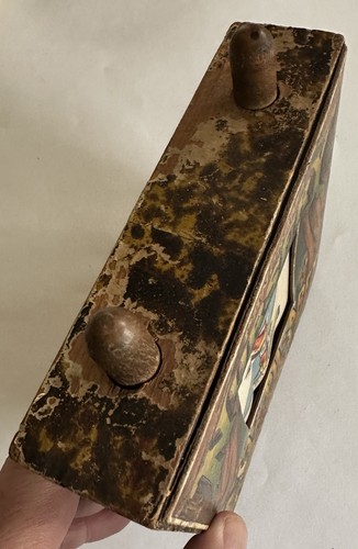 McLoughlin moveable rolling ABC theatre box c.1880-1900 color rare Alphabet toy - Picture 6 of 17