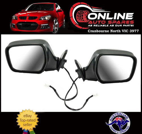 Electric Door Mirror PAIR Suit Toyota Landcruiser 80 Series CHROME left + right - Picture 2 of 2