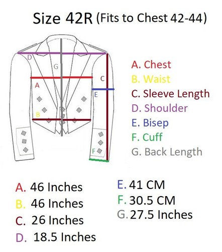 Chaqueta Negra Prince Charlie Kilt con Chaleco/Chaleco-R, S&L Mangas Tallas EE. UU. Stock - Imagen 17 de 69