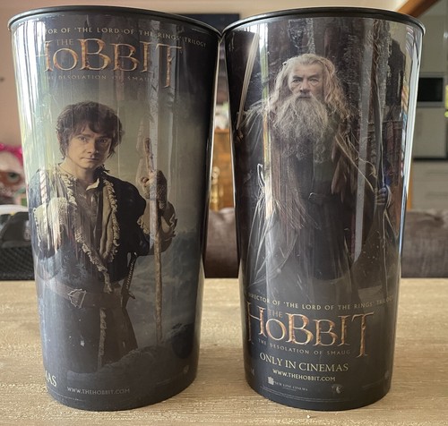 2 x The Hobbit - Desolation of Smaug - Movie Village Cinema Cups Black lot - Picture 3 of 14