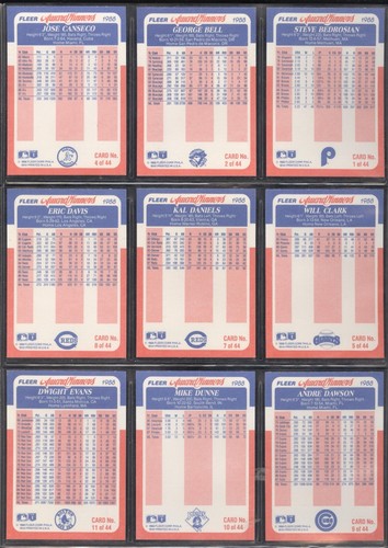 Tarjeta de béisbol Fleer Award Winners 1988 ver lista - Imagen 13 de 65