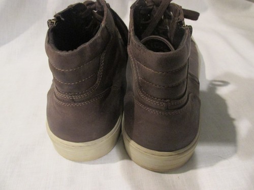 Flag Ltd Men 13 M Brown Nappa Glove Leather Ankle Boots Chukka Zip Side Lace Up - Picture 7 of 8
