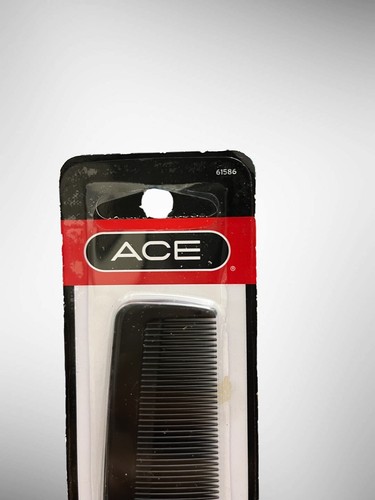NOS Vintage Ace Pocket Comb 5" Black 61586 USA Made - Picture 2 of 3