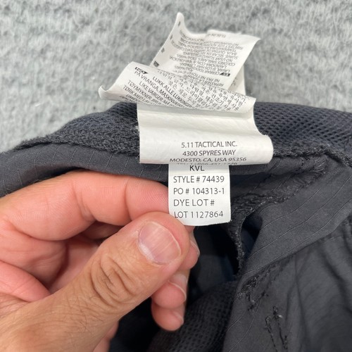 5.11 Tactical Fast-Tac Cargo Pants Mens 40x32 Charcoal Ripstop Canvas Utility - Picture 19 of 20
