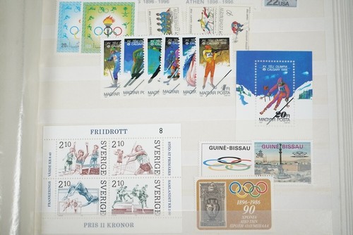 WORLDWIDE OLYMPICS COLLECTION OF 750+ STAMPS MINT & USED STORED IN A STOCK BOOK - Picture 11 of 24