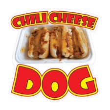 Food Truck Decals Chili Cheese Dog Restaurant & Food Concession Sign Red