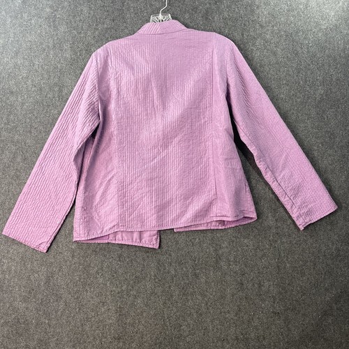 Eileen Fisher Jacket Women’s Small Lavender Purple Open Front Quilted Blazer - Picture 4 of 7