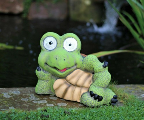 Solar Garden Ornament Powered Decorative Tortoise Turtle Light Up Lamp Large - Picture 6 of 12