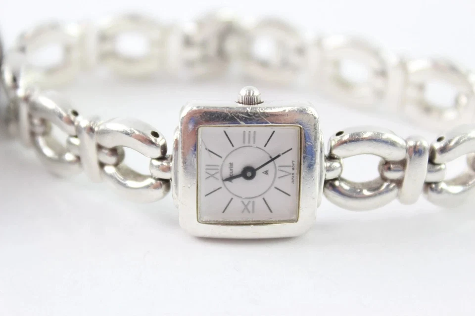 Woman's Assorted .925 Silver(54gr)& Steel Watches Quartz Accurist, Links Working - image 2 of 4