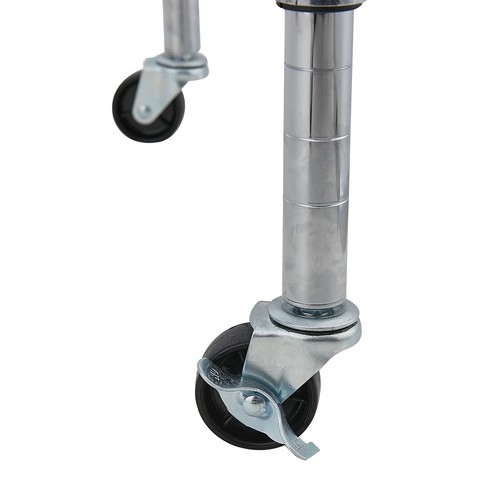 5-Tier NSF Certified Chrome Wire Shelving with Wheels, Adjustable Storage Rack - Picture 8 of 8