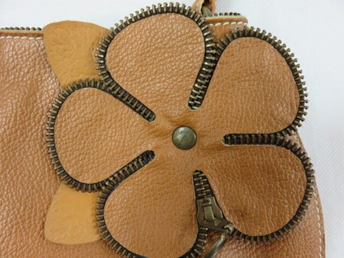 Jamin Puech Paris Leder Handtasche Blumen- und Reißverschlussdetail Neu ohne Etikett - Bild 5 von 7