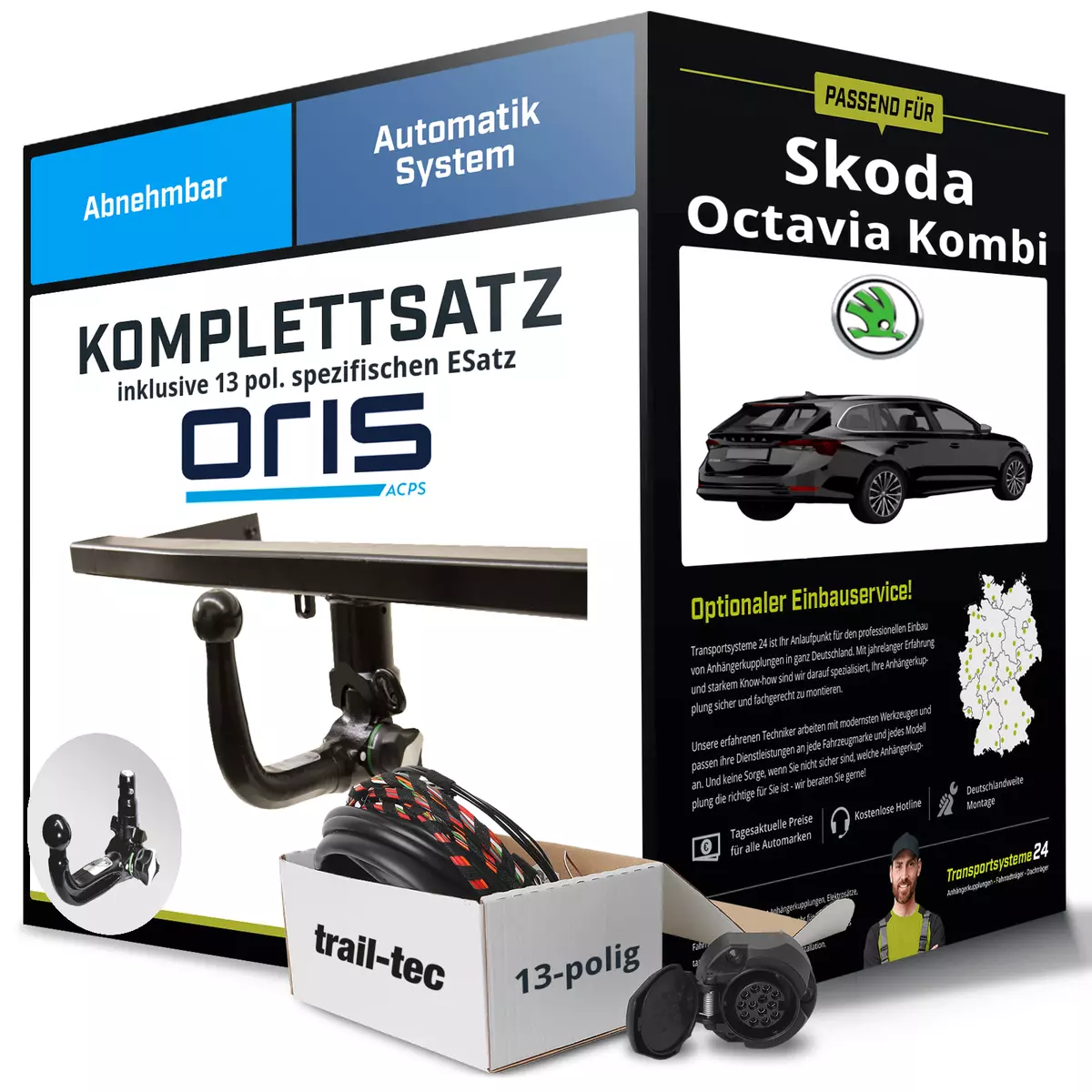 Anhängerkupplung ORIS abnehmbar für SKODA Octavia Kombi +ES AHK | eBay