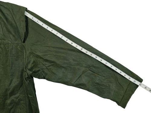 *HOT VTG Men's BARBOUR @ A5 DURHAM PARKA HOODED LINED OLIVE WAXED Jacket C42 M-L - Picture 17 of 19