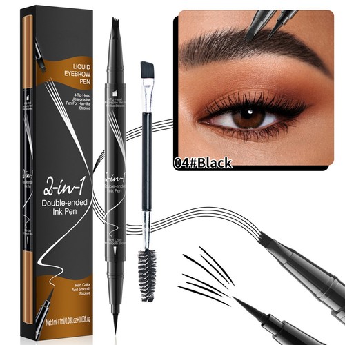 Dual Ended Tattoo Eyebrow Pencil Long Lasting Waterproof Sweatproof Eyebrow Pen