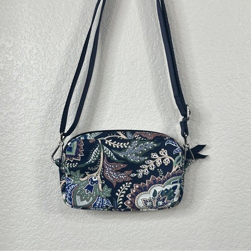 Vera Bradley JAVA NAVY Convertible Crossbody Belt Bag Zippered Waist Pouch NWOT - Picture 4 of 8