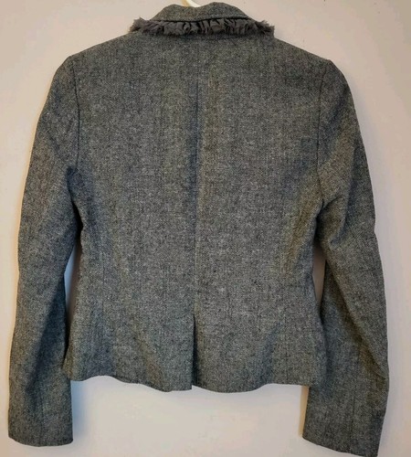 Banana Republic Womens Blazer Wool Blend Herringbone One Button 00P - Picture 6 of 9