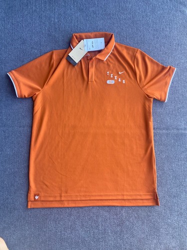 Texas Longhorns Nike Poloshirt Herren Large UT Orange Dri-Fit Kurzarm Logos