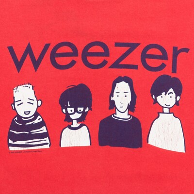 WEEZER Concert T-Shirt 2002 Cartoon Size Large Vintage | eBay