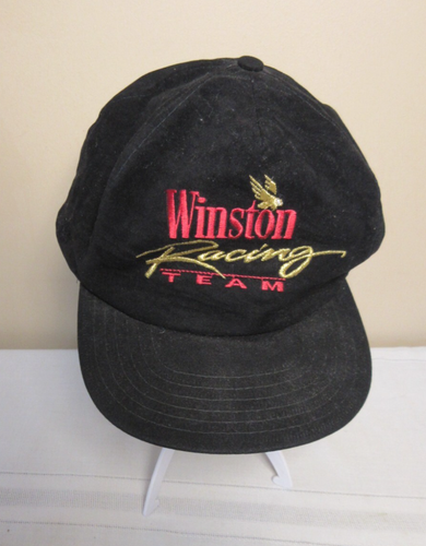 Winston Racing Team Vintage Black Velvet Snapback Hat Cap