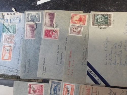 LOOK OR MISS OUT!! = 33 ALTE WELTBRIEFE AUS DEN 30er - 60er Jahren FDC / ETC / RARES - Bild 6 von 23