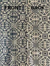 New Primitive Colonial OAT BLACK MEDALLION COVERLET THROW Blanket