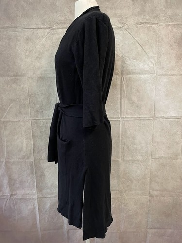 Halston Heritage Women's Black Robe Belted Size S Small - Picture 2 of 6
