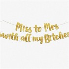 Golden Bride Tribe Bachelorette Party Banner - Sparkling Decorations, Favors & S