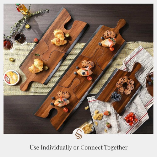 Woodside Home Living - Jigsaw Puzzle Charcuterie Serving Board - Picture 2 of 4